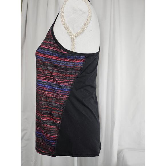 Athleta Women's Tank Top Shirt Multicolor Stripe Stretch Scoop Neck size M - Picture 4 of 11